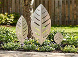 Garden Stake 3 pcs 116.5 x 35 x 3 cm Stainless Steel Silver 8013395