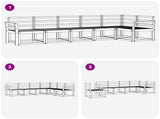 Outdoor Sofa Set 6 pcs White Solid Acacia Wood 3387698