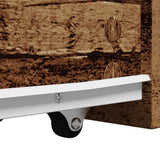 Narrow Bathroom Cupboard with Wheels Old Wood Engineered Wood 855284