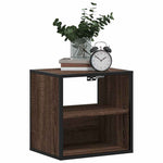 ZNTS Wall-mounted Bedside Cabinets 2 pcs Brown Oak 40x31x39.5 cm 848753