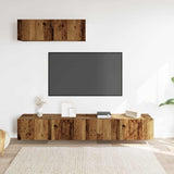 Wall Mounted TV Cabinets 3 pcs Old Wood 100x30x30 cm Engineered Wood 3329007
