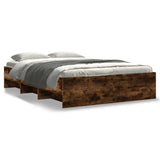 Bed Frame Smoked Oak Engineered wood 140 x 200 cm Bed Frame 3295657