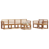 Outdoor Sofa Set 7 pcs Natural 3366042