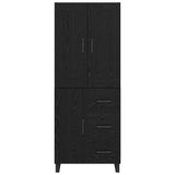Highboard Black Oak 69.5 x 34 x 180 cm Engineered Wood 3416280