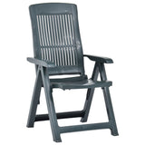 Garden Chair Set of 2 Green Plastic Standard Foldable 48767