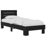 Bed Frame with Headboard Black Oak 80 x 200 cm Engineered Wood 8009093