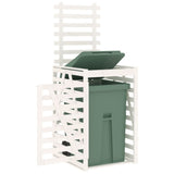 Wheelie Bin Storage White 84x90x128.5 cm Solid Wood Pine 825101