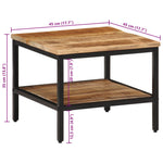 Coffee Table 45x45x35 cm Solid Rough Wood Mango 374067