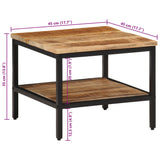 Coffee Table 45x45x35 cm Solid Rough Wood Mango 374067
