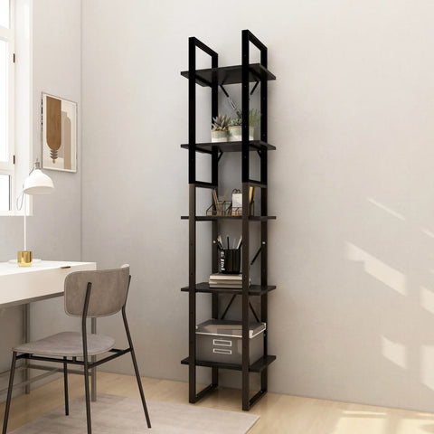 5-Tier Book Cabinet Brown 40x30x175 cm Pinewood 3081977