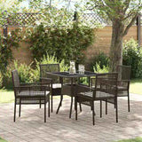 Garden Dining Set 5 pcs Brown Poly rattan 3334926