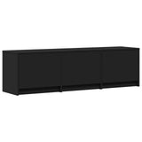 TV Cabinet with LED Black 140 x 34 x 40 cm Engineered Wood 3418706