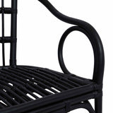 Stacking Chair Black 58 x 60 x 81 cm Rattan 42033215