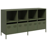 Sideboard Olive Green 135x39x73.5 cm Cold-rolled Steel 3307165