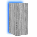 TV Wall Cabinet with LED Lights Grey Sonoma 30.5x35x70 cm 837242