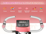 2-in-1 Folding Exercise Bike with 8-Level Magnetic Resistance, Arm Resistance Band, Pulse Sensor, T3398P376861