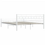 ZNTS Bed Frame with Headboard White 160x200 cm Metal 285299