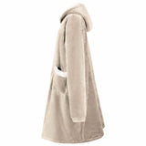 Blanket Hoodie Beige M Fleece and Flannel 42017181