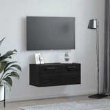 Wall Cabinet Black oak 80 x 36.5 x 35 cm Engineered wood 879560