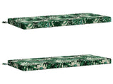 2-Piece Bench Cushions SOEST 100% Polyester Leaf Pattern 950171