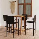 Garden Bar Set Brown Solid acacia wood Dining Durable 3067955