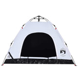 Camping Tent 3-Person White Blackout Fabric Quick Release 4004168