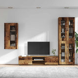 TV Cabinet Set with Shelf FLORIN 3 pcs Old Wood Engineered Wood 3397952