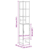 ZNTS Bathroom Cabinet Sonoma Oak 33x33x185,5 cm Engineered Wood 864342
