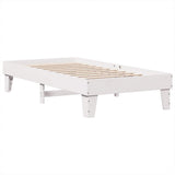 Bookcase Bed without Mattress White 90x200cm Solid Wood Pine 3324548