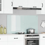 Kitchen Backsplash White 120 x 60 cm Tempered Glass 42001291