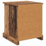 Bedside Cabinet with Drawer 2 pcs Old Wood 39 x 39 x 47.5 cm 881329