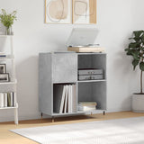 Record Cabinet Concrete Grey 84.5x38x89 cm Engineered Wood 831768