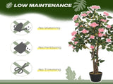 Set of Two Faux Rose Plants, with Pots T3398P344811