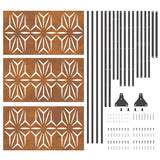 Privacy Screen 100 x 50 x 180 cm Weathering Steel Rusty 868590