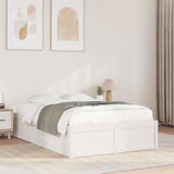 Bed Frame without Mattress White 120x200 cm Solid Wood Pine 3282379