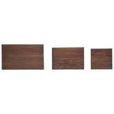 Nesting Table Set 3 Pieces Solid Mahogany Wood 244505