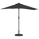 Garden Parasol Black 294 x 150 x 223 cm Polyester and Steel 42003265