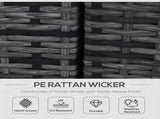 8 Pieces PE Rattan Corner Sofa with Thick Cushions, Aluminium Outdoor Rattan Garden Furniture T3398P319994