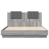 Bed Frame without Mattress Grey Sonoma 150x200 cm King Size 3209917