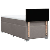 Box Spring Bed with Mattress Taupe 100x200 cm Fabric 3285803