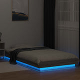 Bed Frame with LED Grey Sonoma 80 x 200 cm Engineered Wood 3429585
