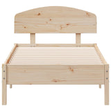 Bed Frame without Mattress 75x190 cm Small Single Solid Wood Pine 3207241