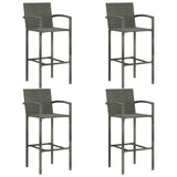 5 Piece Garden Bar Set Grey 3067970