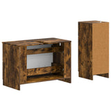 2 Piece Bathroom Cabinet Set UTRECHT Smoked Oak Engineered Wood 3417734