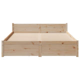 Bed Frame without Mattress 140x190 cm Solid Wood Pine 3301680