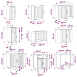 14 Piece Kitchen Cabinet Set "Lucca" Gloss White Engineered Wood 3314983