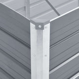 Garden Raised Bed Galvanised Steel 160x40x77 cm Grey 44848