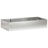 Retaining Wall 6 pcs 200 x 100 x 40 cm Stainless Steel Silver 3449230