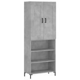 Highboard Concrete Grey 69,5x34x180 cm Engineered Wood 3200069