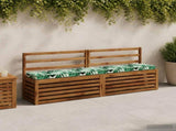 2-Piece Bench Cushions VUGHT 2 pcs 100% Polyester Leaf Pattern 950983